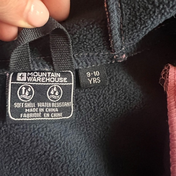 Pink/Blue and Black camo kids rain coat - size 9-10 years - Mountain Warehouse - Picture 7 of 9